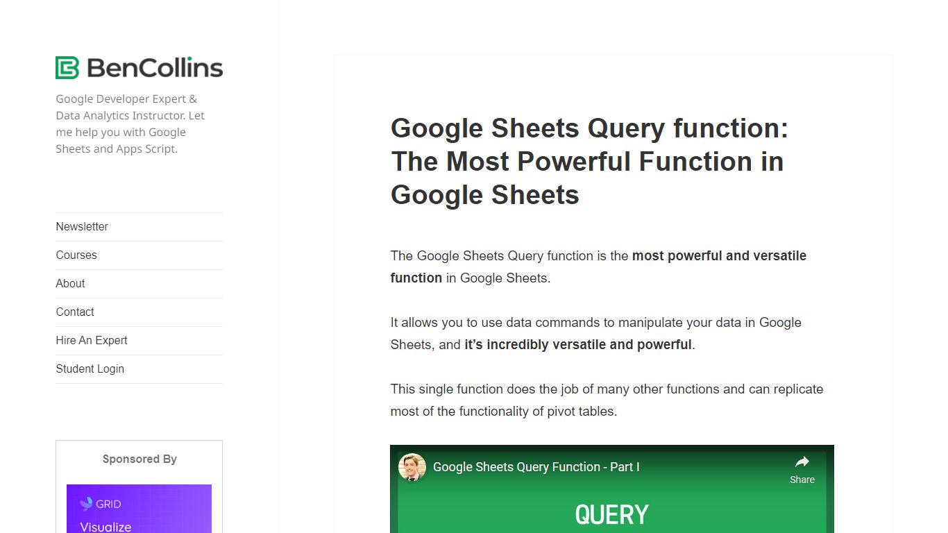 Google Sheets Query function: The Most Powerful Function in Google Sheets